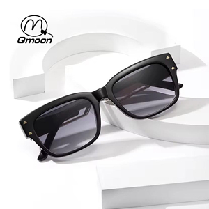 QMOON Vintage Y2K Square <b>Sunglasses</b> Women Men Luxury Gold Rivet Brown Lens Oversized Lightweight Full Rim UV400 Protection Retro - Product Image 1