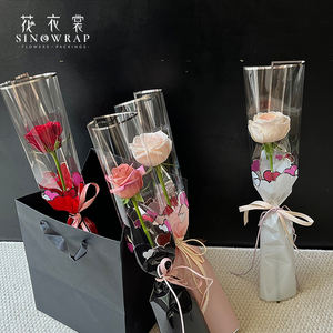 SINOWRAP nouveau sac à fleurs unique dentelle en forme d'<span class=keywords><strong>amour</strong></span> 20 pièces couleur unie emballage floral saint valentin fleuriste fournitures - Product Image 5