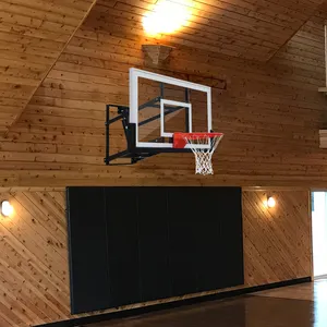 Outdoor and Indoor Adjustable Wall Mount Basketball Hoop Professional Games Large 72x42 Backboard Wall Mounted Basketball Goal