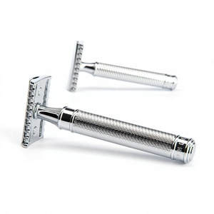 Maquinilla de Afeitar Recta para Hombre, de Doble Hoja, de Acero Inoxidable, para Barbería, Hotel, Uso en Exteriores - Product Image 4