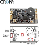 GROW KS200+R502-AW Panneau de contrôle d'accès capacitif par empreinte digitale avec indicateur lumineux annulaire circulaire