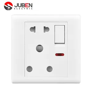 Quality PC 250V 15a round 3-pin conversion wall (power) socket for Bangladesh South Africa