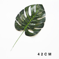 Feuilles de palmier Monstera Kwai tropicales artificielles, décoration de jardin d'intérieur, plantes artificielles, fond de photographie, Plante Artificielle
