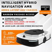 Nouveau robot logistique d'entrepôt intelligent, système de contrôle sans pilote, personnalisable, capacité de charge de 50 à 400 kg, chariot de transfert AGV, SLAM AMR