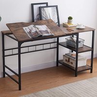 Bureau multifonctionnel avec étagère Bureau d'ordinateur moderne en métal pour la maison avec table élévatrice pour le salon
