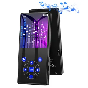 Lecteur MP3 Bluetooth 128 Go HiFi Qualité sonore Lecteur MP3 avec haut-parleurs Radio FM Enregistreur vocal Carte TF Lecteur de musique numérique