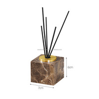 Vente chaude Petite Pierre De Marbre Noir Naturel Porte-Bâton D'encens Bouteille Pot D'encens Huile Essentielle Diffuseur D'arôme