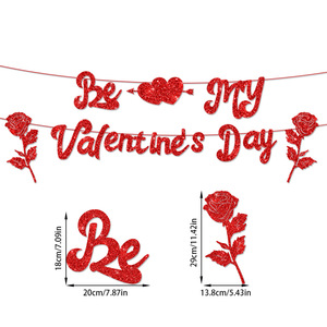 Bandera de papel de cebolla dorada para el Día de San Valentín, suministros de decoración de pasteles de nuevo lanzamiento para decoración de escena de fiesta - Product Image 5