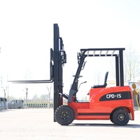 Chariot élévateur électrique compact tout-terrain 4 roues motrices de 1,5 tonne pour entrepôts agricoles, livraison gratuite