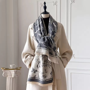 Selendang Jacquard Berkualitas Tinggi untuk Wanita, Lembut Seperti Kasmir, Desain Terinspirasi Burung, Esensial Musim Gugur dan Musim Dingin, Syal Tradisional - Product Image 1