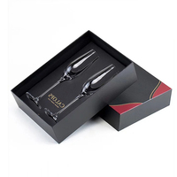 Boîte à vin rouge de luxe style livre avec fermeture magnétique, emballage rigide pour whisky, vodka et verres à pied, finition mate en éponge