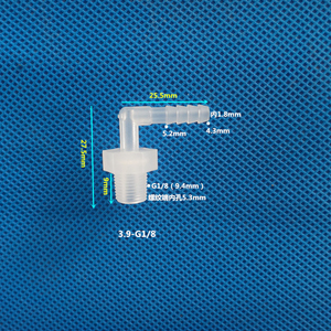 Jr1/2 "chủ đề để 6.4mm-12.7mm nhựa khuỷu tay Hose nối Fish Tank Ống Adapter - Product Image 1