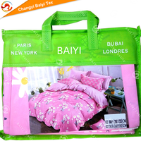 Ensemble de literie de luxe imprimé coloré Twin Queen Size Lit 2 places dans un ensemble de draps de lit de style moderne