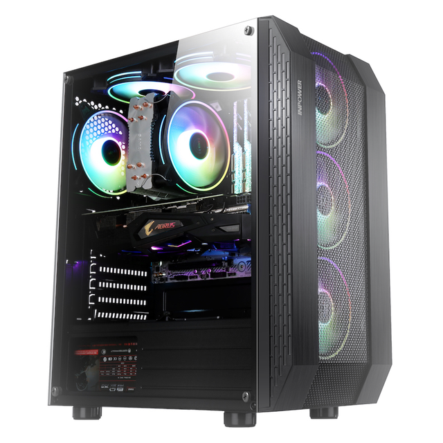 SAMA 3305 Hot Selling Gaming Pc Case Full Tower Computer Hardware Metal Computer Cases ATX Full Acrylic Side Widow Desktop 28 Mm