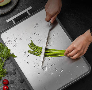 <span class=keywords><strong>Planche</strong></span> <span class=keywords><strong>à</strong></span> <span class=keywords><strong>découper</strong></span> en acier inoxydable de qualité alimentaire de cuisine <span class=keywords><strong>antibactérienne</strong></span> anti-moisissure - Product Image 3