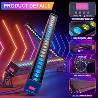 Barra de iluminación LED Pro Stage Lighting de 24 ojos, RGB 3 en 1, tipo Pixel Wash, lámpara de ambiente para conciertos al aire libre y telones de fondo de teatro.