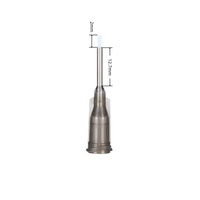 Aiguille de distribution Liscoe 25G 0,5 pouce en acier inoxydable avec revêtement PTFE Téflon, embout Luer Lock résistant aux produits chimiques, pointe de colle OEM
