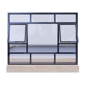 Fenêtre à auvent en aluminium à <span class=keywords><strong>double</strong></span> vitrage en <span class=keywords><strong>verre</strong></span> trempé, insonorisée, vente en gros d'usine, OEM, à charnières supérieures, pour résidence urbaine - Product Image 5