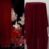 Rideau décoratif de luxe moderne en velours pour mariage, premier anniversaire de bébé, fiançailles, fond rouge, décoration XWLC Royal Diamond
