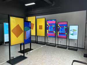 55-inch sàn đứng <span class=keywords><strong>LCD</strong></span> kỹ thuật số biển Cửa sổ quảng cáo hiển thị dự án trường hợp - Product Image 5