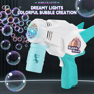 Pistolet à bulles poreux en forme d'objet spatial, 2 couleurs mélangées, 50 ml, jouet à bulles liquide, nouveauté estivale, pour enfants, jeu en extérieur - Product Image 3