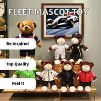 Ours en peluche de moto unisexe de haute qualité Couette lavable Techniques Mascotte personnalisée Cadeau chaud