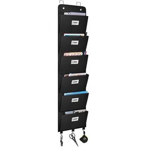 Over the Door <b>File</b> Organizer, 6 Pockets Mail Organizer Holder Wall Mount Hanging <b>File</b> <b>Folders</b> Storage Organizer for Office, Home - Product Image 1