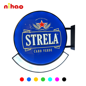 Letrero Luminoso Redondo Colgante NIHAO OEM, Caja de Luz Acrílica de Doble Cara con Caja de Luz Pequeña y Servicio de Muestra Rápida - Product Image 1