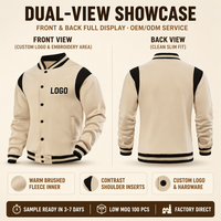 Veste universitaire personnalisée pour homme, veste bomber Letterman, bordure contrastée, boutons pression, vente en gros, OEM, ODM, usine