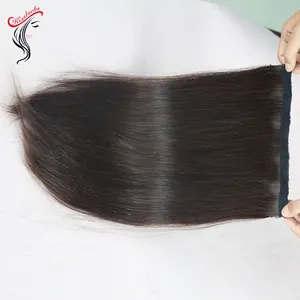 Hoogste Grade 13A Double Drawn Naadloze Kant Strip Clip In Natuurlijke Human Hair Extensions Voor Witte Vrouwen Verschillende Kleuren
