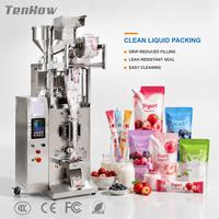 Machine d'emballage automatique compacte multifonctionnelle contrôlée par PLC pour liquides (yogourt) et petits sachets alimentaires