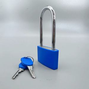 Cadenas en laiton étanche de bonne qualité 40 mm avec anse longue et cadenas en plastique coloré - Product Image 6