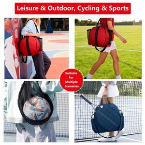 Sac à dos de sport en polyester Oxford, fermeture éclair durable, sac de voyage portable et imperméable pour le basketball et le football - Product Image 3