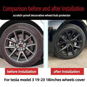 Cubierta de tapas de rueda de gama alta para 19-23 <span class=keywords><strong>Tesla</strong></span> <span class=keywords><strong>Model</strong></span> <span class=keywords><strong>3</strong></span> <span class=keywords><strong>tapacubos</strong></span> de 18 pulgadas cubierta de neumático de llanta completa cubiertas de rueda modificadas - Product Image 3