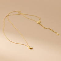 S925 Mini Collier Croissant pour Femme Design de Niche Tendance avec Diamant et Or Plaqué Or pour Fiançailles ou Anniversaire