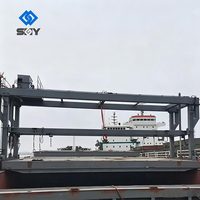 Grue de pont portique pour trappe de ponte de navire de 10, 15 et 20 tonnes avec treuil hydraulique et télécommande, conception personnalisée