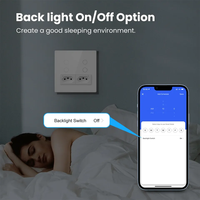 Tuya Smart Brésil Wifi 4 Interrupteur Mural avec Prise Brésilienne Prise Brasil Télécommande