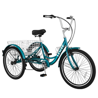 LEWEE 2023 gran oferta triciclo para adultos 7 velocidades bicicletas de tres ruedas 20 pulgadas 24 pulgadas 26 pulgadas triciclo con cesta de carga para hombres y mujeres