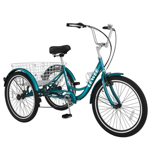 LEWEE Hot Sale Adult Dreirad 7-Gang Dreirad Bikes 20 Zoll 24 Zoll 26 Zoll Dreirad mit Fracht korb für Männer Frauen - Product Image 2