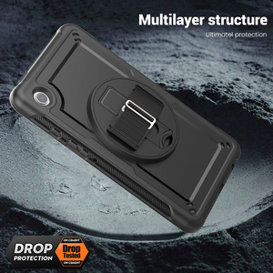 Étui de protection intégrale <span class=keywords><strong>pour</strong></span> <span class=keywords><strong>tablette</strong></span> <span class=keywords><strong>Samsung</strong></span> <span class=keywords><strong>Galaxy</strong></span> <span class=keywords><strong>Tab</strong></span> A9, <span class=keywords><strong>coque</strong></span> arrière rigide en PC, antichoc, avec béquille - Product Image 4