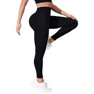 Shorts de Yoga para Mujer de Alta Calidad, a Rayas, 100% Poliéster, Largo hasta el Tobillo, Transpirables, Cintura Elástica, Proveedores Dropship - Product Image 1