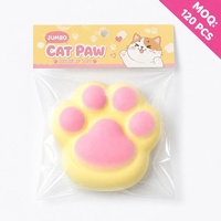 Pain réaliste en forme de patte de chat en PU souple - Jouet anti-stress à remontée ultra-lente