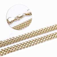 CM Jewelry Fashion Wholesale Brass Supplier for Jewelry Jewelry Necklace Trendy Hip-Hop Whip Chain Chinese Fabrics Mesh Necklace