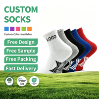 Chaussettes de basketball montantes personnalisées pour hommes, antibactériennes, à semelle éponge robuste, pour la course, le ski et le fitness