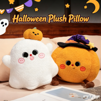 Coussin Citrouille d'Halloween, Poupée Fantôme, Poupées de Fête de Noël, Poupées Décoratives pour Enfants