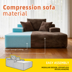 Modern Design Vacuum Bed Compressed <strong>Sofa</strong> Canape Sectional Sponge Furniture Compressed <strong>Sofa</strong> High Quality Roll <strong>Foam</strong> Compress <strong>Sofas</strong> - Product Image 3