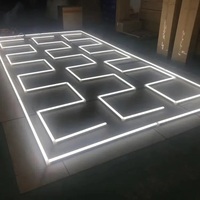 Etop - Lumière LED hexagonale pour garage, personnalisable, 6500K, lumière de plafond en forme de nid d'abeille, grille de lumière LED pour garage, pour atelier de détaillage