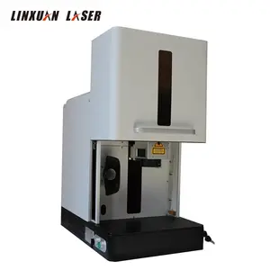 Tertutup dengan Fokus Otomatis Mesin Pemotong Laser 60W 80W JPT M7 Mesin Pemotong Laser Perak Logam RAYCUS Sumber Laser Emas Perak