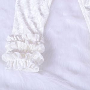 Ac-3 Wholesale Girls <b>Velvet</b> Casual Knitted Plus Size Waterproof Long Leg Ruffle Hem Pants Autumn Winter - Product Image 5