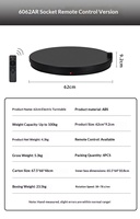 Support de Présentation Rotatif Électrique 62CM avec Télécommande, Vitesse Réglable, Prise Secteur pour Diffusion en Direct et Photographie